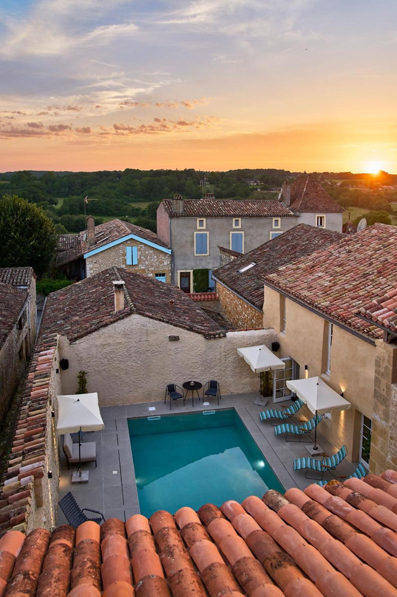 Hotel Le Chevalier Bleu Monpazier Dış mekan fotoğraf